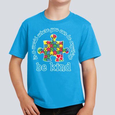 Youth T-Shirt - Autism Awareness - Be Kind Puzzle Piece Thumbnail