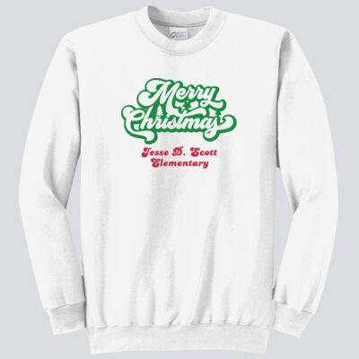 Adult Crewneck - Winter - Merry Christmas Red and Green  Thumbnail