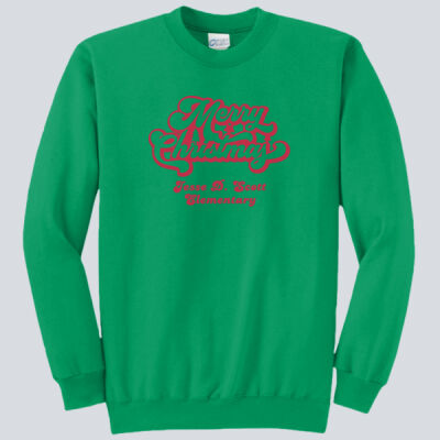 Adult Crewneck - Winter - Merry Christmas Red and Green  Thumbnail