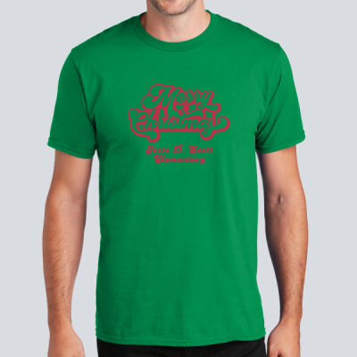 Adult T-Shirt - Winter - Merry Christmas Red and Green  Thumbnail