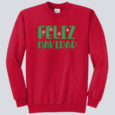 Adult Crewneck - Winter - Feliz Navidad Green Thumbnail