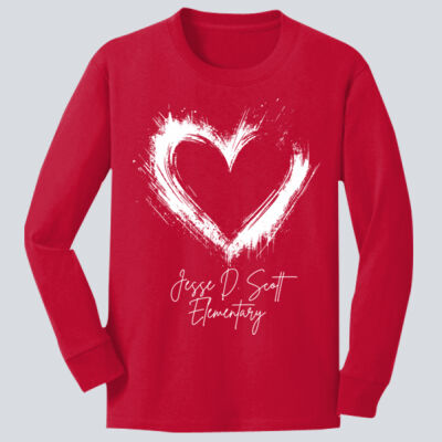 Youth Long Sleeve Shirt - Spring - Valentine's Heart Thumbnail