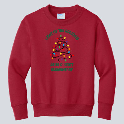 Youth Crewneck - Winter - Light Up Green Thumbnail